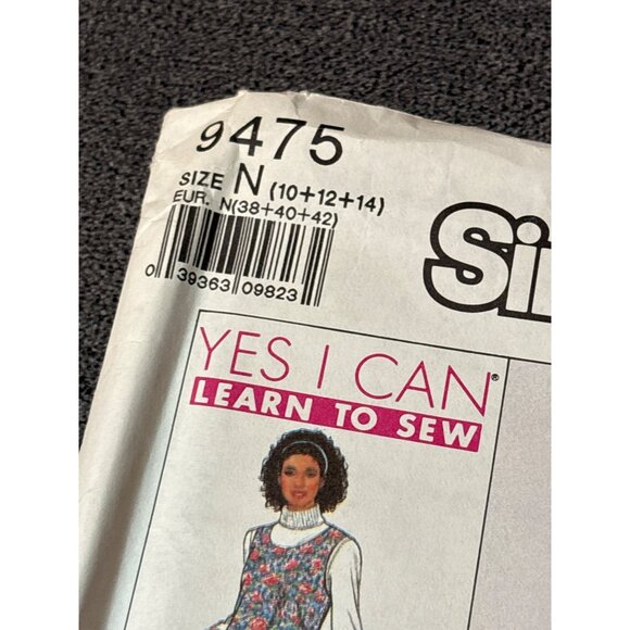 Simplicity 9475 Vintage Sewing Pattern 10+12+14 Womens Dresses 1986 Uncut - Picture 2 of 5